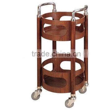 Advanced Wood Round Wine Service Liquor Trolley for Hotel Supreme Hotel Air Restaurant Saloon Bar Lobby photo-2