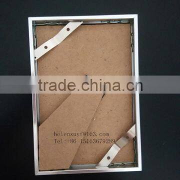 4x6in Shiny Silver Color Aluminum Photo Frame photo-2