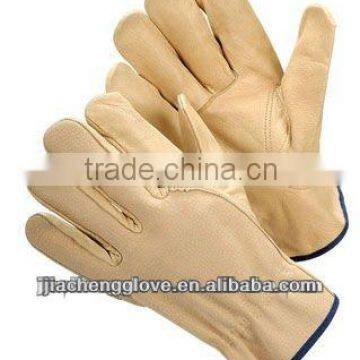 Brown Cow Grain Leather Gloves,China, Cow grain leather gloves