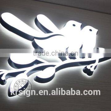 Front-lit Stainless Steel LED Letter Sign and LED Resin Wall Letter Customize Advertising