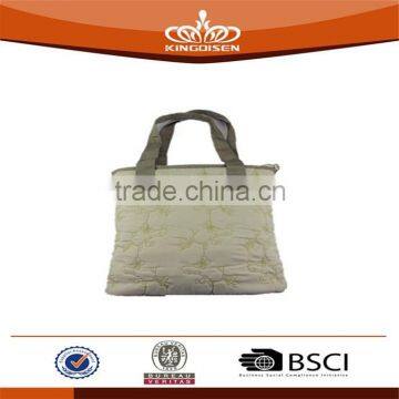 Beige Women Pretty Garment Fabric Hand Bag photo-3