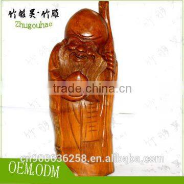 Cheap folk art crafts handmade home decorative bamboo carving