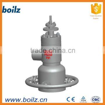 Angle type high pressure bypass ring desuperheating for high pressure steam control