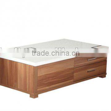 Mable top wooden tea table