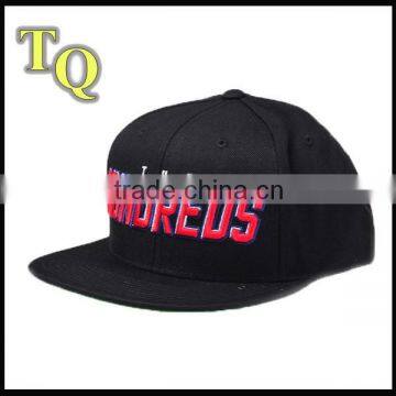 black color hat with 3D embroidery logo adult snapback hats