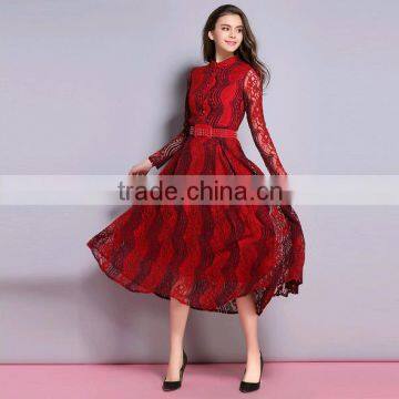 Wholesale high-end lace chiffon ladies fashion dresses