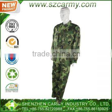 West Africa Benin Polyester / cotton ripstop black military camouflage uniform