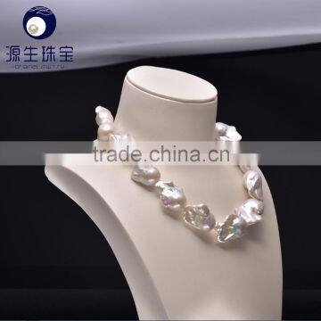 18-22mm white real huge aaa irregular pearl necklace fresh water