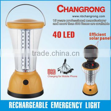 Chinese rechargeable portable lantern with double solar panel