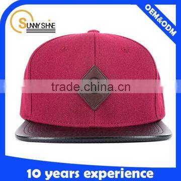 Hot Selling 2015 Snapback Cap With Leather Real