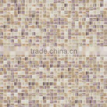 3D silver and aluminum mosaic tiles