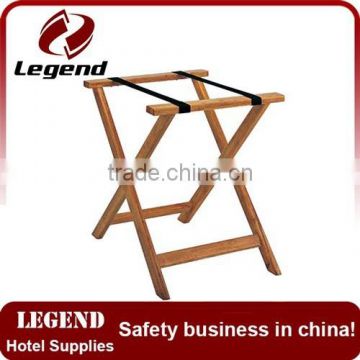 Hotel bedroom durable construction solid wood luggage rack