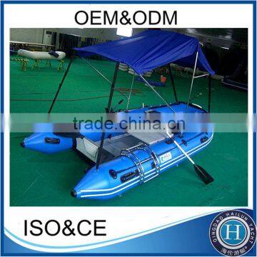 380cm aluminum paddle boat with pvc or hypalon material for sale