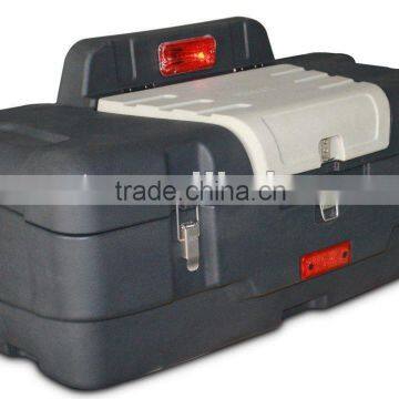 Storage box for the rear rack of ATV