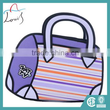 newest cute creative 3D comic cartoon sling cartoon 3D handbag 3D bag