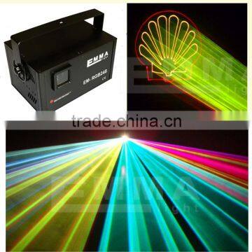 ColorFull ILDA RGB Laser DJ Light Red Green Blue Beam 40K DMX 512 Stage Lighting Effects LCD Display SD card Animation