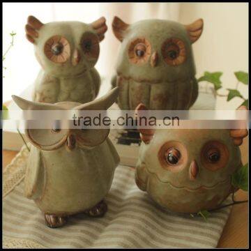 High quality Decoration Owl bird resin figurine/Custom small animal resin figurines/OEM resin figurines Shenzhen manufacturer