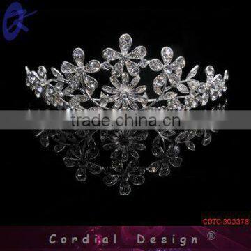 Bridal Wedding Crystal Glass Tiara Crown
