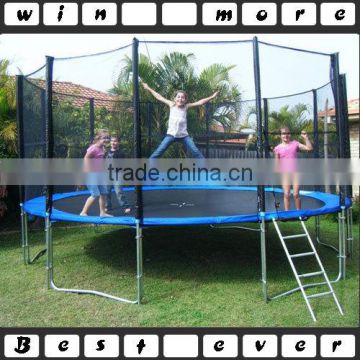 16ft round trampoline with safety net and ladder