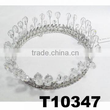 Adult Candy Full Round Circle Crystal Pageant Crowns Wholesale photo-2