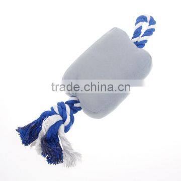 Short Plush Puppies Dog Toys Shape With Cotton Rope Brand New Cat Training Toys BB Squeaker Safe Non-toxic Dog Play Toys