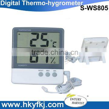 Large lcd display indoor outdoor temperature humidity monitor max min hygro thermo meter