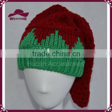 2015 New And Fashion Christmas Hat For Girl Faux Fur Pom Pom Knitted Crochet Winter Hat