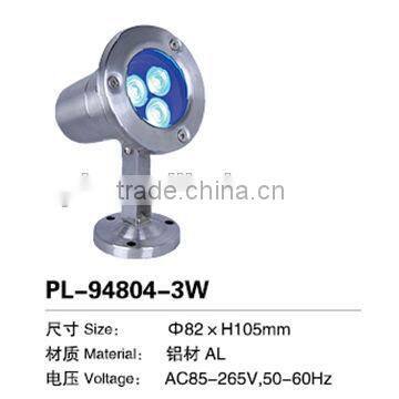 3W blue light led lamp underwater