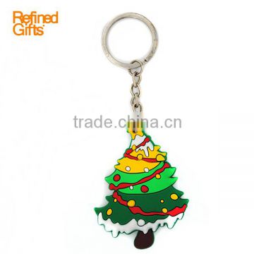 Christmas Tree Silicone/pvc rubber PVC star war key rings key ring for wholesales