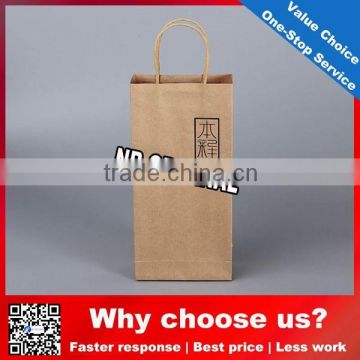 Recycled wholesale cheap brown paper bags with handles