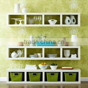 top quality classic white acrylic solid surface stone dining room shelves