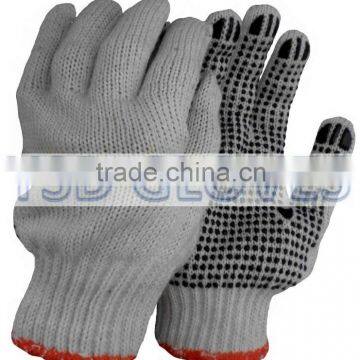 PVC dot glove with four threads