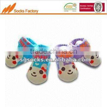 baby jaquard 3D socks lovely face Letter jacquard design