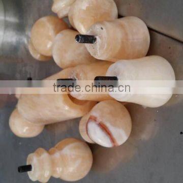 High-Grade Natural Yellow Jade Curtain Rod Head, Club Head, Screw Head photo-5