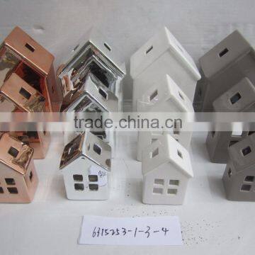 Promotional Ceramic Christmas Candle Holder House