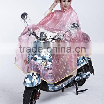 PVC raincoat lady rain suit for motorcycle