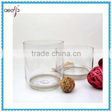 Unique hand blown decorative cylinder clear glass vases cheap