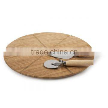 beautiful design carbonized bamboo pizza cutting board