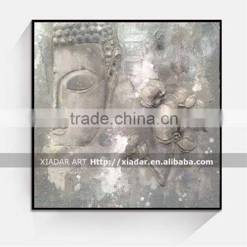 Wall art decor 3d buddha face oil painting on canvas shu140