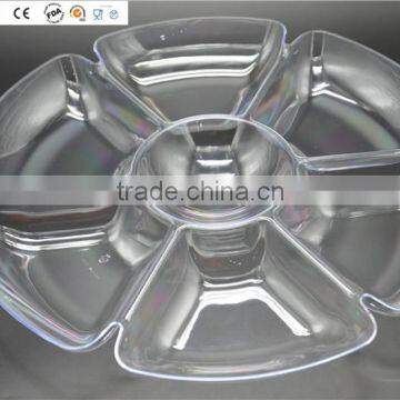 16.5" Plastic Compartment Tray Plastic Catering Tray