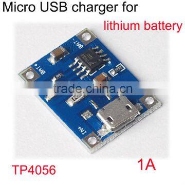 TP4056 Micro USB charger board for 1000mA lithium battery