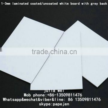 one side white grey board 1200g 2.0mm grey board for book binding board