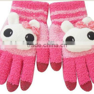 Rabbit Capacitive Touch Screen Warm Gloves for Apple iPod Smartphone