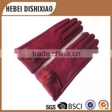 Customize Women Winter Fashion Warm Cashmere Gloves With Touch Screen