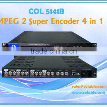 Encoder 4 in 1,mpeg2 encoder, video encoder,encoder and multiplexer, mpeg4 encoder and gigital broadcasting