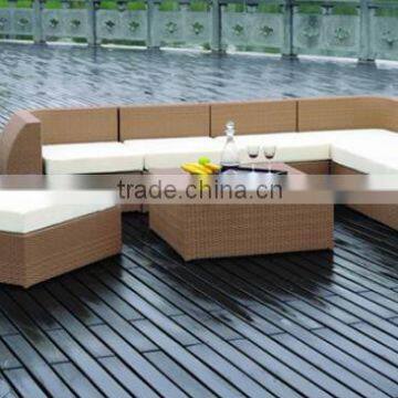 Classic Style L Shape Outdoor Rattan Sofa With Waterproof Cushion photo-6