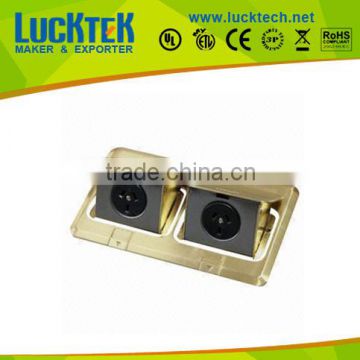 Multifunctional Floor Socket,Double Pop-up Floor Outlet Box brass Australian Socket