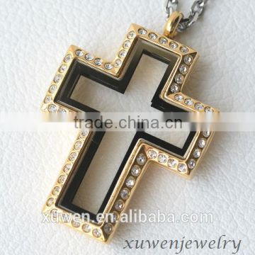 wholesale gold plated cross lockets stainless steel                        
                                                                                Supplier's Choice