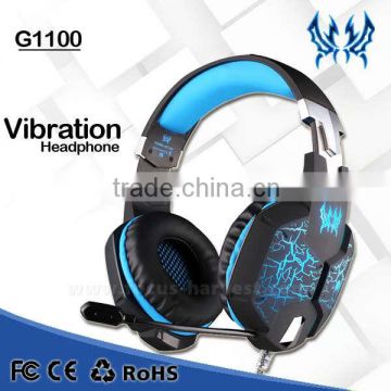 Wholesale EACH G1100 3.5mm&USB 7.1 Surround Sound Wired Game Headphone Gaming Headset with Mic LED Light for PC Mobile Phone