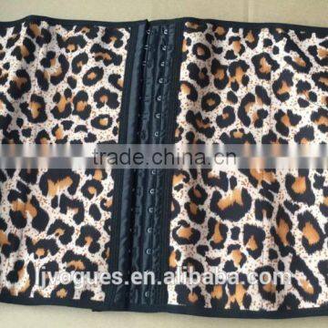 Sexy Lingerie 3 Hook Leopard Pattern Straps Waist Training Corset photo-2